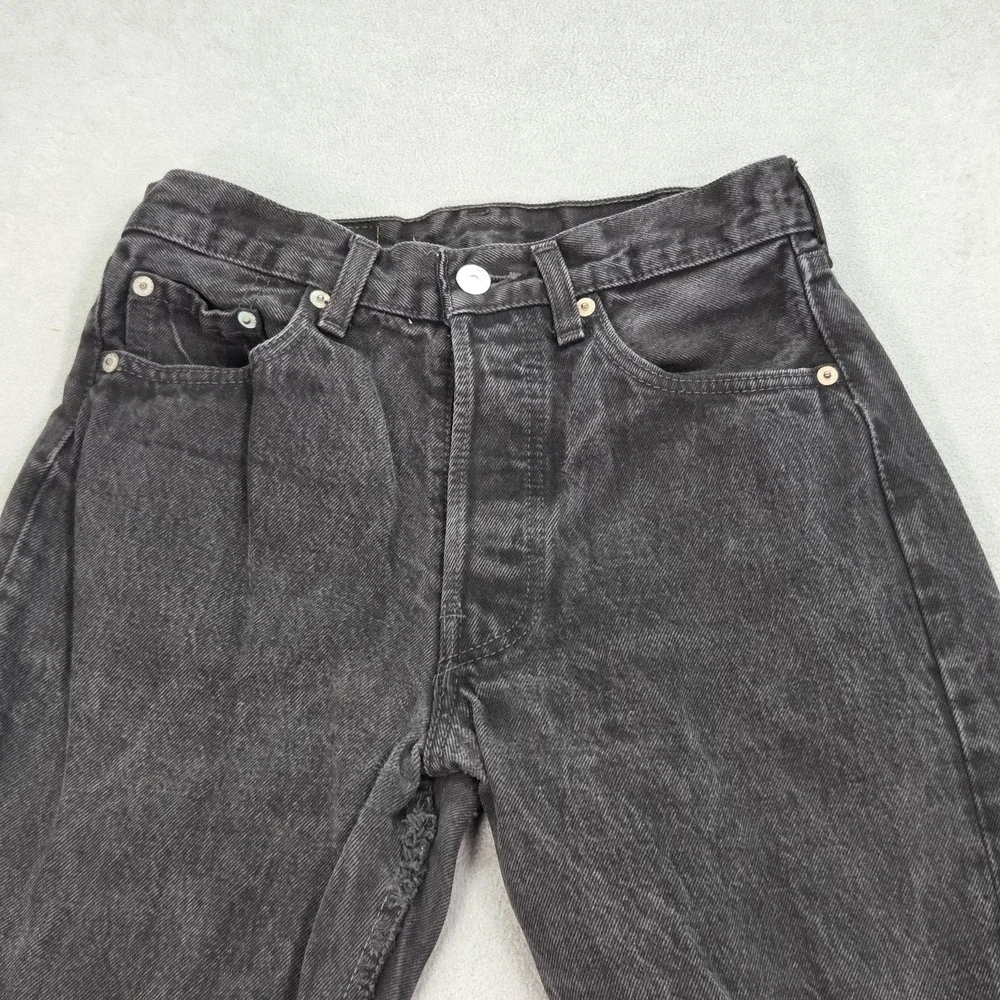 VTG‎ Levis 501 Jeans Mens Gray Made In USA Button Fly Straight 90s Fits 24x32